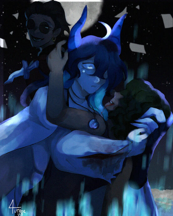 Blame the moon for it took the light of your sun (Acheron x Cora)